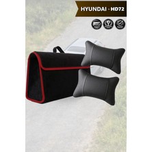 Automod Hyundai HD72 Uyumlu Spor Model Koltuk Yastığı Bagaj Çantası Lüks Siyah Renk