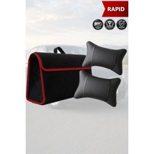 Automod Rapid Uyumlu Bagaj Çantası Koltuk Yastığı Spor Model Lüks Siyah Renk