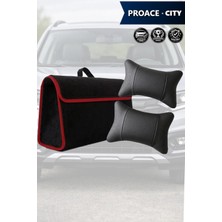 Automod Proace City Uyumlu Lüks Bagaj Çantası Koltuk Yastığı Spor Model Siyah Renk