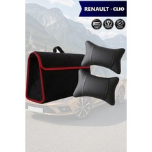 Automod Renault Clio Uyumlu Koltuk Yastığı Bagaj Çantası Lüks Spor Model Siyah Renk