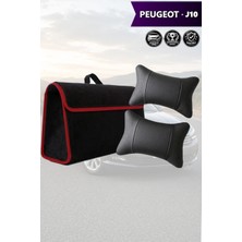 Automod Peugeot J10 Uyumlu Lüks Spor Model Koltuk Yastığı Bagaj Çantası Siyah Renk