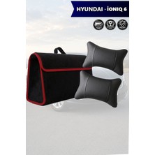 Automod Hyundai Ioniq 6 Uyumlu Spor Model Lüks Koltuk Yastığı Bagaj Çantası Siyah Renk