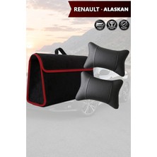 Automod Renault Alaskan Uyumlu Bagaj Çantası Koltuk Yastığı Spor Model Lüks Siyah Renk