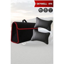 Automod Skywell Et5 Uyumlu Bagaj Çantası Koltuk Yastığı Lüks Spor Model Siyah Renk
