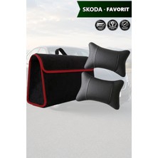 Automod Skoda Favorit Uyumlu Lüks Bagaj Çantası Spor Model Koltuk Yastığı Siyah Renk