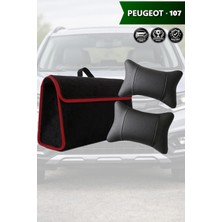 Automod Peugeot 107 Uyumlu Spor Model Bagaj Çantası Lüks Koltuk Yastığı Siyah Renk