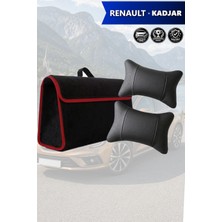 Automod Renault Kadjar Uyumlu Lüks Spor Model Koltuk Yastığı Bagaj Çantası Siyah Renk