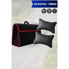 Automod Daihatsu Terios Uyumlu Koltuk Yastığı Spor Model Bagaj Çantası Lüks Siyah Renk