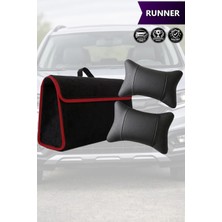 Automod Runner Uyumlu Koltuk Yastığı Bagaj Çantası Spor Model Lüks Siyah Renk