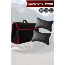 Automod Ssangyong Torres Uyumlu Bagaj Çantası Lüks Spor Model Koltuk Yastığı Siyah Renk