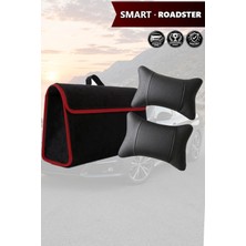 Automod Smart Roadster Uyumlu Koltuk Yastığı Spor Model Lüks Bagaj Çantası Siyah Renk