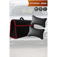 Automod Hyundai Excel Uyumlu Spor Model Bagaj Çantası Koltuk Yastığı Lüks Siyah Renk