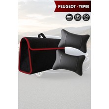Automod Peugeot Tepee Uyumlu Lüks Koltuk Yastığı Spor Model Bagaj Çantası Siyah Renk