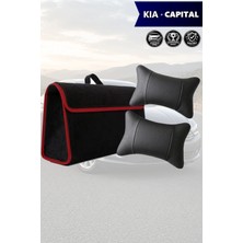 Automod Kia Capital Uyumlu Koltuk Yastığı Spor Model Lüks Bagaj Çantası Siyah Renk