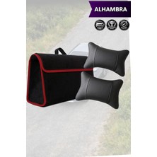 Automod Alhambra Uyumlu Lüks Spor Model Koltuk Yastığı Bagaj Çantası Siyah Renk