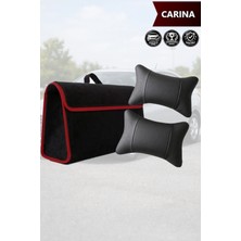 Automod Carina Uyumlu Koltuk Yastığı Spor Model Bagaj Çantası Lüks Siyah Renk