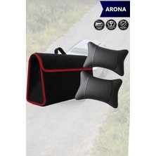 Automod Arona Uyumlu Lüks Bagaj Çantası Spor Model Koltuk Yastığı Siyah Renk