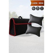 Automod Lada Niva Uyumlu Bagaj Çantası Koltuk Yastığı Lüks Spor Model Siyah Renk