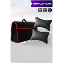Automod Hyundai Kona Uyumlu Spor Model Koltuk Yastığı Bagaj Çantası Lüks Siyah Renk