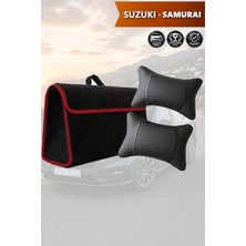 Automod Suzuki Samurai Uyumlu Lüks Bagaj Çantası Koltuk Yastığı Spor Model Siyah Renk