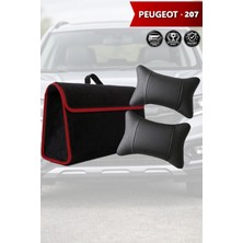 Automod Peugeot 207 Uyumlu Koltuk Yastığı Lüks Bagaj Çantası Spor Model Siyah Renk
