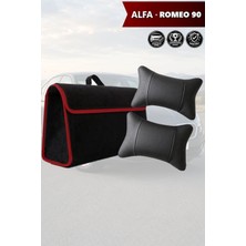 Automod Alfa Romeo 90 Uyumlu Spor Model Koltuk Yastığı Bagaj Çantası Lüks Siyah Renk