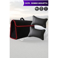Automod Alfa Romeo Giulietta Uyumlu Lüks Koltuk Yastığı Spor Model Bagaj Çantası Siyah Renk