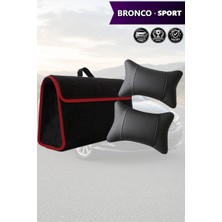 Automod Bronco Sport Uyumlu Spor Model Lüks Bagaj Çantası Koltuk Yastığı Siyah Renk