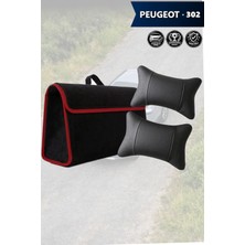 Automod Peugeot 302 Uyumlu Bagaj Çantası Spor Model Lüks Koltuk Yastığı Siyah Renk