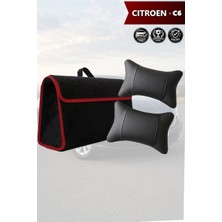 Automod Citroen C6 Uyumlu Lüks Spor Model Koltuk Yastığı Bagaj Çantası Siyah Renk