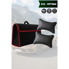 Automod Kia Optima Uyumlu Spor Model Lüks Koltuk Yastığı Bagaj Çantası Siyah Renk