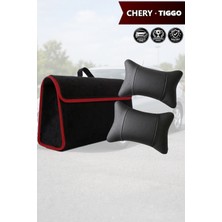 Automod Chery Tiggo Uyumlu Spor Model Lüks Bagaj Çantası Koltuk Yastığı Siyah Renk