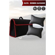 Automod Alfa Romeo Alfasud Uyumlu Koltuk Yastığı Bagaj Çantası Spor Model Lüks Siyah Renk