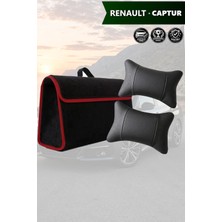 Automod Renault Captur Uyumlu Lüks Koltuk Yastığı Bagaj Çantası Spor Model Siyah Renk