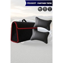 Automod Peugeot Partner Tepee Uyumlu Bagaj Çantası Lüks Koltuk Yastığı Spor Model Siyah Renk