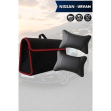 Automod Nissan Urvan Uyumlu Spor Model Koltuk Yastığı Lüks Bagaj Çantası Siyah Renk