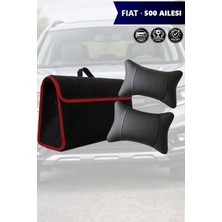 Automod Fiat 500 Ailesi Uyumlu Spor Model Lüks Koltuk Yastığı Bagaj Çantası Siyah Renk