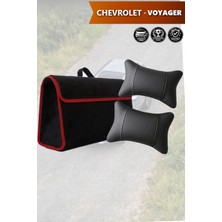Automod Chevrolet Voyager Uyumlu Koltuk Yastığı Spor Model Lüks Bagaj Çantası Siyah Renk