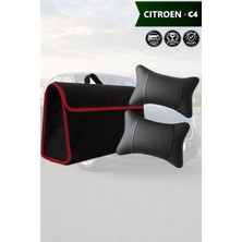Automod Citroen C4 Uyumlu Lüks Koltuk Yastığı Bagaj Çantası Spor Model Siyah Renk