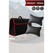Automod Renault Espace Uyumlu Spor Model Lüks Koltuk Yastığı Bagaj Çantası Siyah Renk