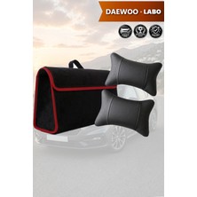 Automod Daewoo Labo Uyumlu Spor Model Koltuk Yastığı Lüks Bagaj Çantası Siyah Renk