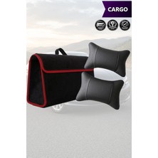 Automod Cargo Uyumlu Lüks Bagaj Çantası Koltuk Yastığı Spor Model Siyah Renk