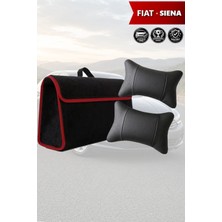 Automod Fiat Siena Uyumlu Koltuk Yastığı Bagaj Çantası Spor Model Lüks Siyah Renk