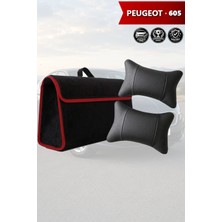 Automod Peugeot 605 Uyumlu Koltuk Yastığı Bagaj Çantası Spor Model Lüks Siyah Renk