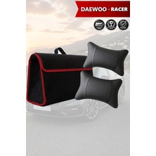 Automod Daewoo Racer Uyumlu Lüks Koltuk Yastığı Spor Model Bagaj Çantası Siyah Renk