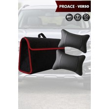 Automod Proace Verso Uyumlu Lüks Bagaj Çantası Koltuk Yastığı Spor Model Siyah Renk
