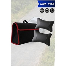 Automod Lada Vega Uyumlu Koltuk Yastığı Lüks Bagaj Çantası Spor Model Siyah Renk