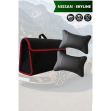 Automod Nissan Skyline Uyumlu Lüks Bagaj Çantası Spor Model Koltuk Yastığı Siyah Renk