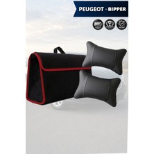 Automod Peugeot Bipper Uyumlu Lüks Spor Model Bagaj Çantası Koltuk Yastığı Siyah Renk
