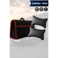 Automod Subaru Vivio Uyumlu Bagaj Çantası Lüks Spor Model Koltuk Yastığı Siyah Renk